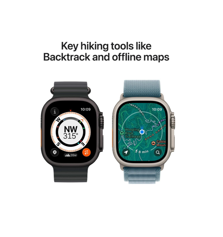 Смарт-часы Apple Watch Ultra 3 GPS + Cellular 49mm Black Tit. Case w. Black Ocean Band (MF0J4)