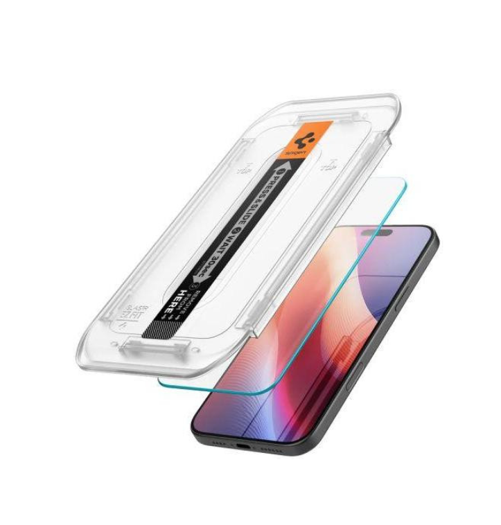 Защитное стекло для телефона Spigen Glas.tR EZ Fit Transparency (2 шт.) для iPhone 17 Pro/ 17/16 Pro (AGL07928)
