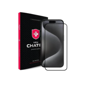 Защитное стекло для смартфона NEU Chatel Corning Gorilla Glass Anti-Static with Mesh Front Black для iPhone 15 Pro Max