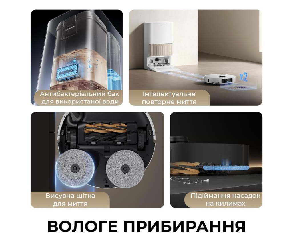 Робот-пилосос із вологим прибиранням Dreame L40s Pro Ultra White (RLL74CE-Wh)