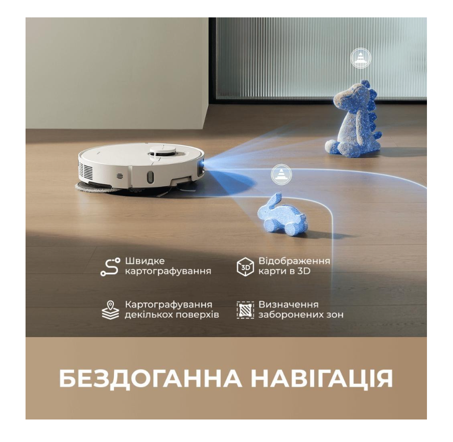 Робот-пилосос із вологим прибиранням Dreame Bot L10s Ultra Gen 3 White (RLL53SE-wh)