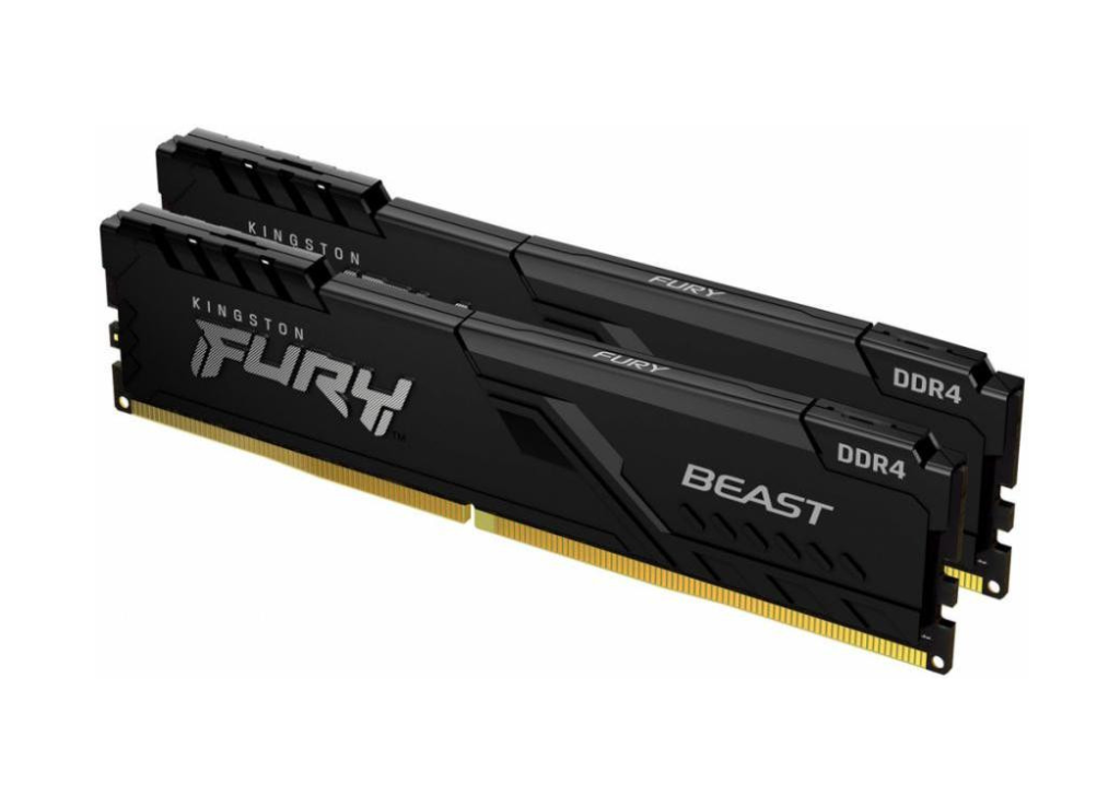 Пам’ять для настільних комп’ютерів Kingston FURY 32 GB (2x16GB) DDR4 3600 MHz Beast Black (KF436C18BBK2/32)