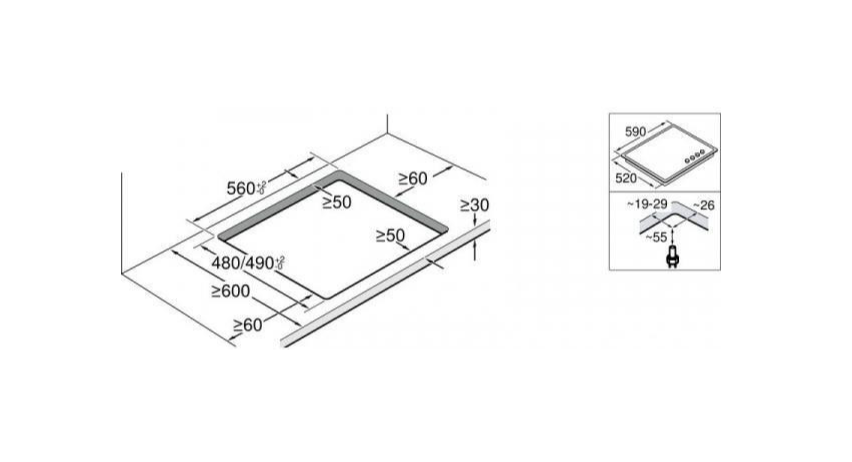 Газовая варочная поверхность Bosch PNK6B6P40R