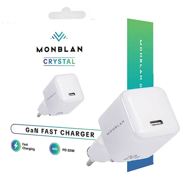 Зарядний пристрій Monblan 20W USB-C Nano Series White