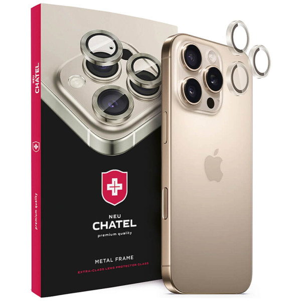 Защитное стекло для камеры NEU Chatel Metal Frame Lens Protector Glass for iPhone 17 Pro/17 Pro Max Transparent